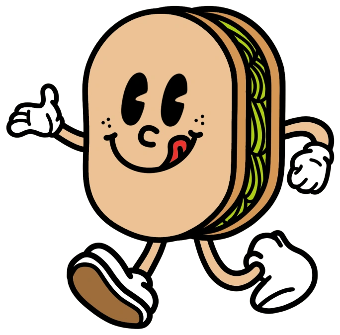 The Dacaron character marching, pistachio filling