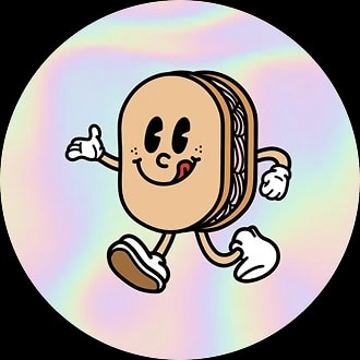 Holographic sticker of the Dacaron character