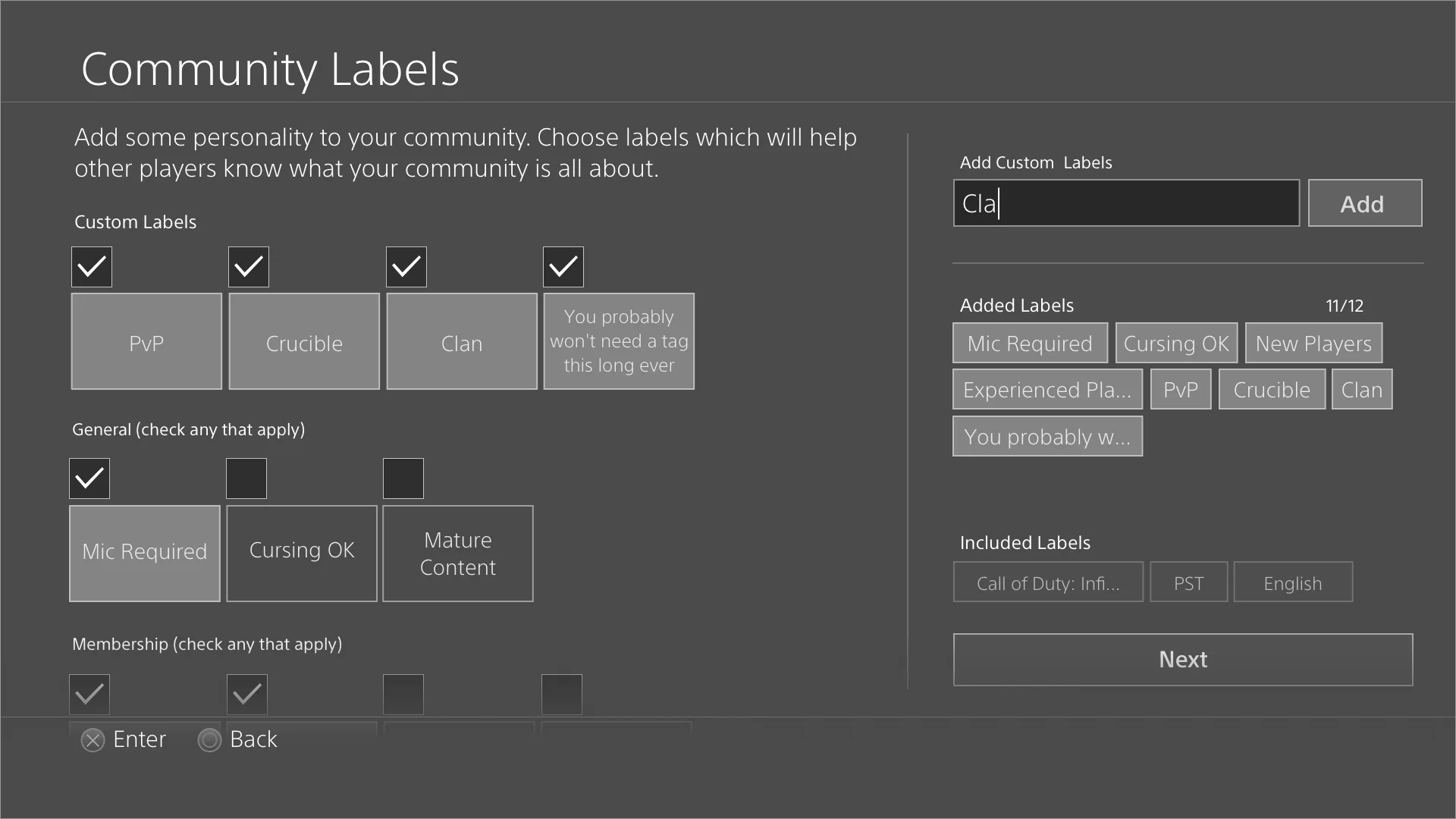 Exploration that let players add custom labels